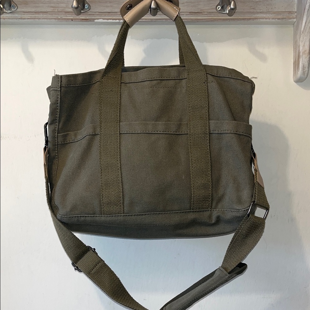 Olive Green Canvas  Bag